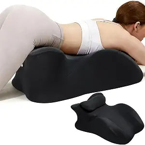 Intimacy Pillow & Sweet Spot Pillow for Couples  Ergonomic Memory Foam Cushion, Multi-Use Wedge Pillow for Daily Rest, Breathable Removable Cover, High-density Foam, 260lbs, Ideal for Bedroom, Black