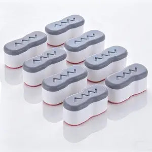 8 Pcs Toilet Seat Bumpers Bidet Height-Increasing Pads Self Adhesive Rubber Bumpers with 2 Heights Adjustment for Universal Toilet Seat Riser Replacement