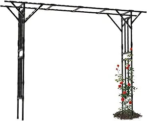 Supersize Flattop Garden Arch - 141" L x 106" H Garden Arch Trellis for Climbing Plants Outdoor (Leg spacing 106")