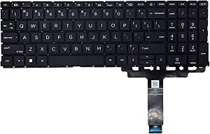 Backlit US Keyboard for HP ProBook 450 455 G8 G9 G10 and 650 G8