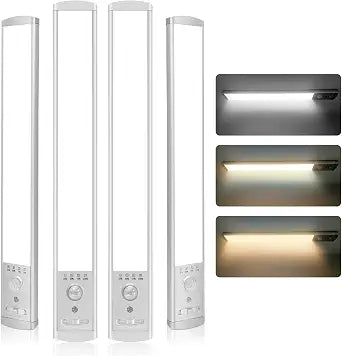 10 Inch Under Cabinet Lighting, 3 Color Motion Sensor Light 2 Pack
