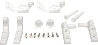 Plumb Pak PP835-34 Leaf Straight Universal Fit Toilet Seat Hinge, Plastic, 4" x 5", White