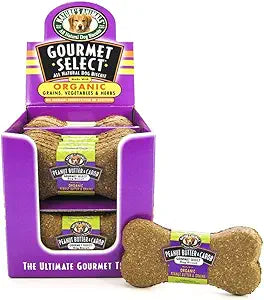Nature'S Animals Gourmet Select Dog Biscuit Display, Peanut Butter And Carob, 24/Pack