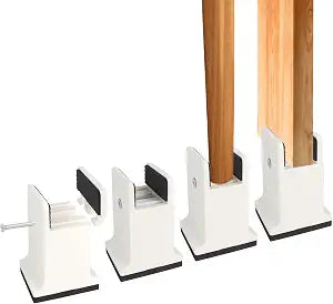 DEDU Bed Risers with Adjustable Screw Clamp, Couch Risers 3 Inch Heavy Duty 4 Pack Supports Up to 11000 Lbs, Furniture Risers for Sofas, Chairs, Desks, Recliners (White)