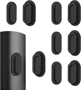 Magnetic Remote Control Holder  Heavy Duty Magnet Mount for Wall, Fits TV, Fan & AC Remotes, No Drilling, Protective Silicone, Peel & Stick Adhesive (4, Black)