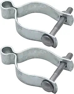 2 Pcs 2-3/8" Chain Link Fence Gate Post Hinge for Outside Diameter Post/Pipe, Pressed Steel Post Hinge
