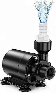 Automatic Dehumidifier Pump, IPX8 Waterproof Condensate Removal Pump, 15FT High Lift Mini Water Pump with Auto Water Level Sensor, Ultra Quiet for HVAC, AC Drain, Basement & Laundry Room