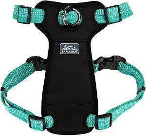 Coastal - K-9 Explorer - Brights Reflective Front-Connect Harness, Ocean, 1" x 26"-38"