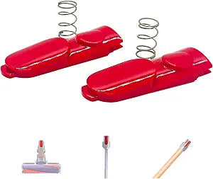2 Pack Cleaner Head Clip Latch Tab Button with Spring Replacement for Dyson V7, V8, V10, V11, and V15 Electric Drive Parts, Extension Wand, Wand Tube, and Illumination Tool.