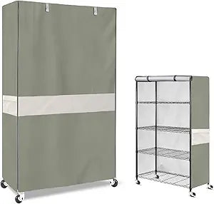 Heavy-Duty Waterproof Wire Shelf Cover, Garage Storage Shelving Protector, Universal Fit 36 x 18 x 72 Inch Rack Covers with 1" Tolerance (Sage Green)