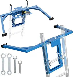 Ladder Stabilizer with Tool Tray - Heavy Duty Roof Gutter Guard, Extension Ladder Stabilizer for Gutters/Windows, Safe Stabilizer for Most Ladder Types, Blue
