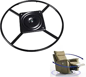 Yoogu 2 Pack of 24 inch Heavy Duty Recliner Chair Sofa Furniture Ring Base w Swivel Replacement with 10 Inch Plate (24 inch 2pcs)