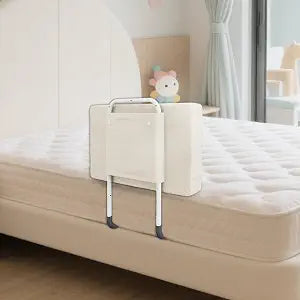 Bed Rail for Toddlers, Adjustable Baby Bed Rail Guard for Twin and Full Size Beds, Bed Safety Rails for Children with Non-Slip Base, Removable Washable Cover, Easy Installation (1 Pack)