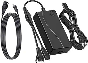 Dual Motor Power Supply Kit - Universally Compatible for Electric Reclining Furniture - 29V 2A Adapter with Y Splitter & 2-Pin Connector - Powers 2 Recliners at Once - Black