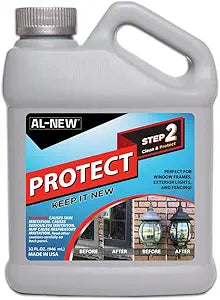AL-NEW Step 2 Protect | Restoration Solution for Outdoor Patio Furniture, Garage Doors, Window Frames, Exterior Lights & Fencing (32 Ounce)