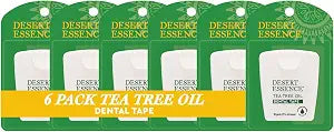 Desert Essence Tea Tree Oil Dental Tape, 30 Yards Each, 6-Pack