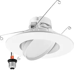 Maxxima 5" & 6" Rotatable LED Retrofit Downlight Gimbal, 1200 Lumens, 5 CCT