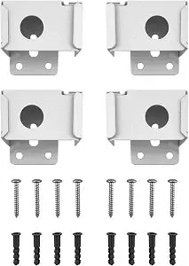 Amazing Drapery Hardware 1" Mini Blind Metal Brackets, White, 2-Pairs