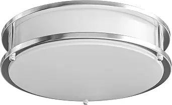Brushed Nickel Ceiling Light 12 inch Flush Mount Adjustable Light Color (3000K/4000K/6500K) Surface Mount Ceiling Lamp for RV, Trailer, Camper, Boat DC 12V 22W (1 Pack)