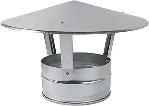Repa Market 6 Inch Roof Vent Cap - Galvanized Steel Chimney Cap for Round Exhaust Duct - Roof Vent Cover for Perfect HVAC Insulation - Rain Cap/Guard - Outdoor Ducting Pipe Top - Stove, Fireplace