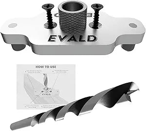 EVALD Dowel Jig Kit for Floating Shelf Bracket | 1/2 inch x 9.8 inch Drill Bit | Doweling Jig for Shelves and Mantels| Hardware Kit for Hidden Shelf Brackets | Floating Shelf DIY Woodworking Tool