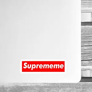 Suprememe Parody Logo Sticker Vinyl Decal Laptop Car Accessories 4.5 inch