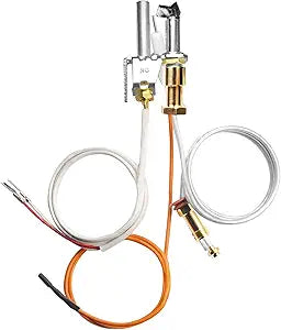 446-512A Natural Gas Pilot Assembly for Heat N Glo Gas Fireplaces and Log Sets, Fits Heat-N-Glo Models SL2000, 4000, 5000, 6000, SRV446-512A,Replacement NG Pilot Assembly Parts with Thermopile