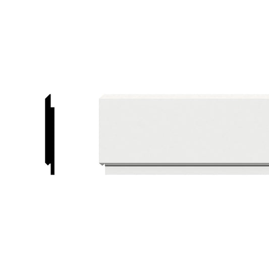7 1/8"H x 5/8"P x 108"L Shiplap/Nickel Gap Planking Moulding, PVC