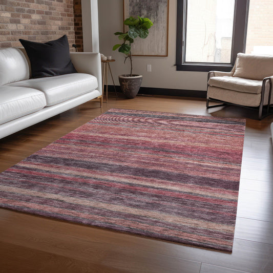 Addison Rugs Chantille ACN1639PK 8 x 10 (ft) Loomed Polyester Paprika Rectangular Indoor/Outdoor Machine washable Pet Friendly Area rug