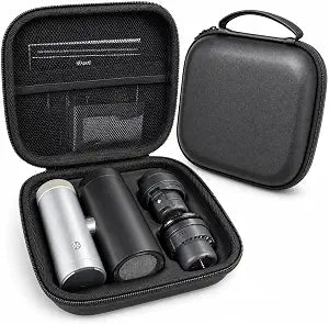 Fukumi Hard Carrying Case Compatible with Shark Chill Pill Fan, Protective Travel Storage Case with Mesh Pocket for Fan and Accessories, Compact and Lightweight, Black, Case Only