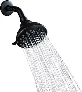 joyrain Multi-angle adjustable showerhead with standard arm and flange. Features a minimalist design, quick installation, and multiple color/spec options. (8 Spray Modes, Matte Black)