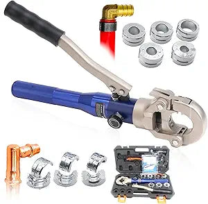 BANCHEE Hydraulic Copper Tube Fittings Crimping Tool with 1/2,3/4 and 1-inch Jaw for ProPress Copper Fitting Pipe Reparing tools (w/ 2 die set)