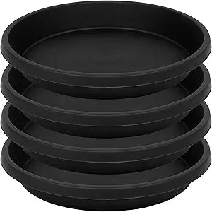 NIMYAU 4 Pack Large Plant Saucer 18 Inch, Extra-Large Deep Plastic Plant Trays for Pots, Plant Water Catcher Tray for Plants, Flower Pot Saucers, Plant Saucers for Indoors Outdoor