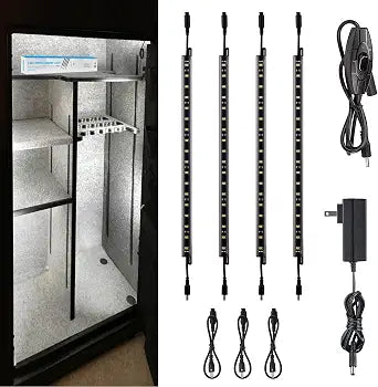 TORCHSTAR 4pcs 12 Inch LED Safe Lighting Kit, Rocker Switch, 5000K