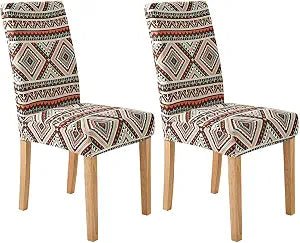 Secgo Chair Covers for Dining Room 2 Pack, Stretch Dining Chair Cover, Washable Spandex Kitchen Parsons Chair Slipcovers, Blue Chair Covers for Home or Party