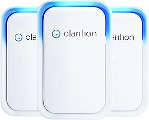 Clarifion - Air Ionizers for Home (3 Pack), Negative Ion Filtration System, Quiet Air Freshener for Bedroom, Office, Kitchen, Portable Air Filter Odor, Smoke Dust, Pets, Eliminator, Mini Air Cleaner