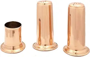 Old Dutch 937 Solid Salt and Pepper Set, 2", Copper