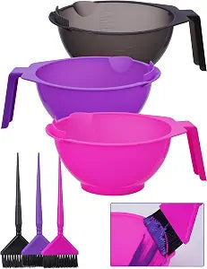 NiHome Hair Dye Brush Bowl Set, Color Mixing Bowls for Hairstylist, 3 Pack