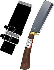 KAKURI Japanese NATA Tool Knife 6.5" Made in Japan, Bushcraft Hatchet Axe with Sheath for Camping, Outdoor, Campfire, Gardening