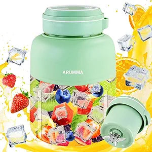 Portable Juice Cup Blender for Smoothies Shakes Fruit Crush Baby Food Maker 43oz 1300ML USB Charging Cordless Food Grade Blades Electric Smoothie Blender for Small Ice Kitchen Outdoor