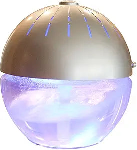 EcoGecko Earth Globe Air Revitalizer, Air Washer, Air Freshener, Room Aromatizer, Aroma and Essential Oil Diffuser with 10ML Lavender Oil, Silver