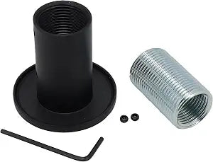 Supplying Demand UCVR-FB Fireplace Fire Pit | Universal Flange-Flat Black, with Threaded Bushing and Hex Wrench