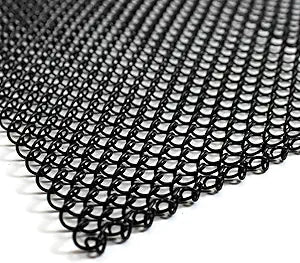 Midwest Hearth Fireplace Screen Mesh Curtain, 26 in. High - Made in USA, 19-Gauge Steel, 2 Panels - Black