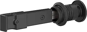 National Hardware N700-150 Barn Door Lock 5 in x 1-1/4 in x 3/4 in Matte Black Sliding Door Latch with Emergency Release for Interior Doors 1-3/8 in to 1-3/4 in Thick