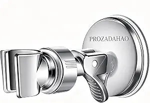 Adjustable Shower Head Holder, Bathroom Suction Cup Bracket for Handheld Showerhead, Removable Wall Mounted Shower Bracket (Silver) (Silver, 1)