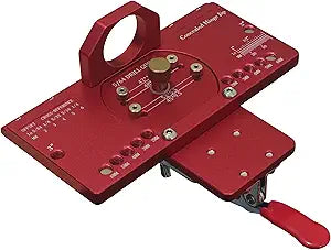 Metal Concealed Hinge Jig with Quick Clamp and Dust Vacuum Adapter Concealed Door Hinge Jig 35mm Cabinet Hinge Jig Hinge Hole Drilling Jig for Woodworking Door Cabinet Hinges Mounting Tool