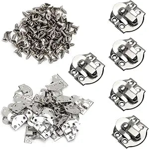 MroMax 50Pcs Box Buckle Latches Catch Toggle Hasp 0.83" x 0.79" (LxW)