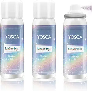 Yosca Body Glitter Spray, 3Pcs Holographic Travel Shiny Glitter Spray