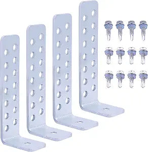 4 Pack Hurricane Condenser Tie Down Bracket Kit  hot-dip galvanising Steel Mounting Brackets for A/C Compressors  Weather-Resistant Mounting Hardware for Hurricane & High Wind Zones