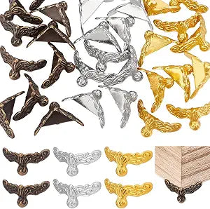 PH PandaHall Jewelry Box Feet 36pcs 3 Colors Wood Case Corner Protector